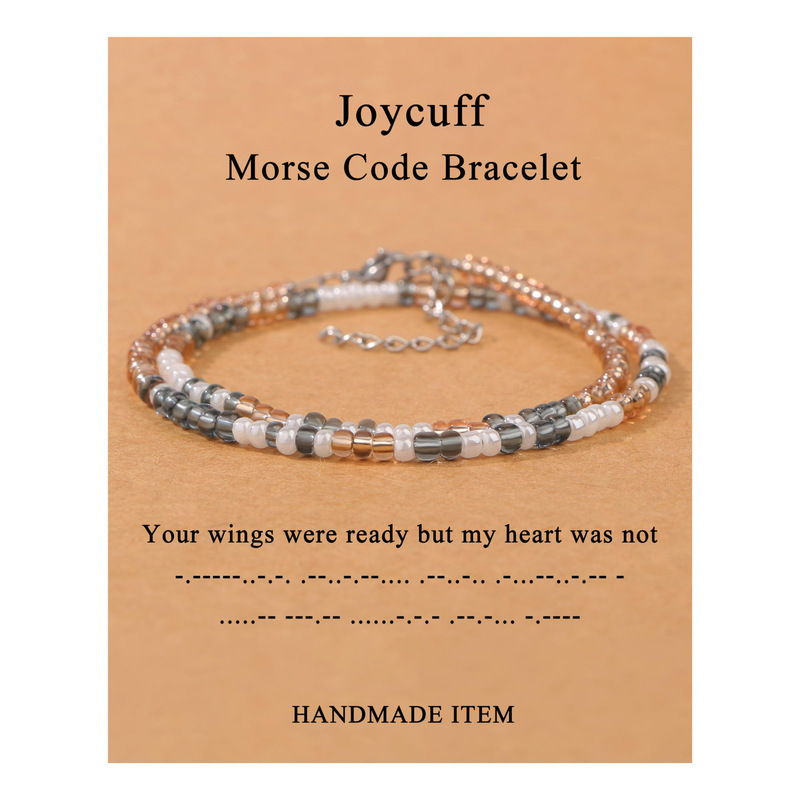 Morse Code Bracelet Birthday Mother Daughter Couple Gift Friendship Bracelet morse code Mi Bead Bracelet