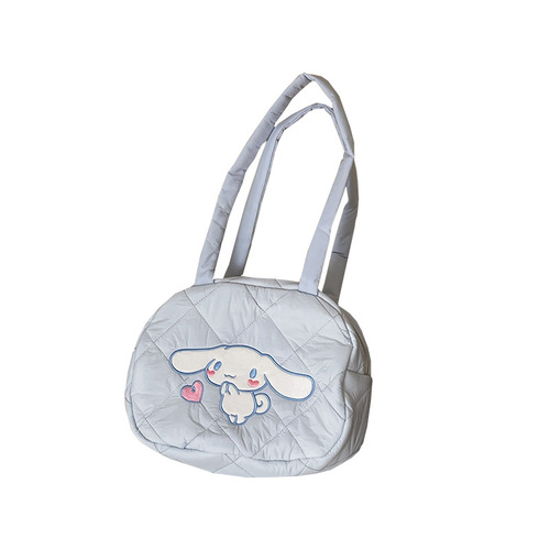 Sanrio Factory Wholesale Kitty Cat Cute Cartoon Fleece Single Shoulder Bag for Girls Students Yu Gu Dog New Arrival