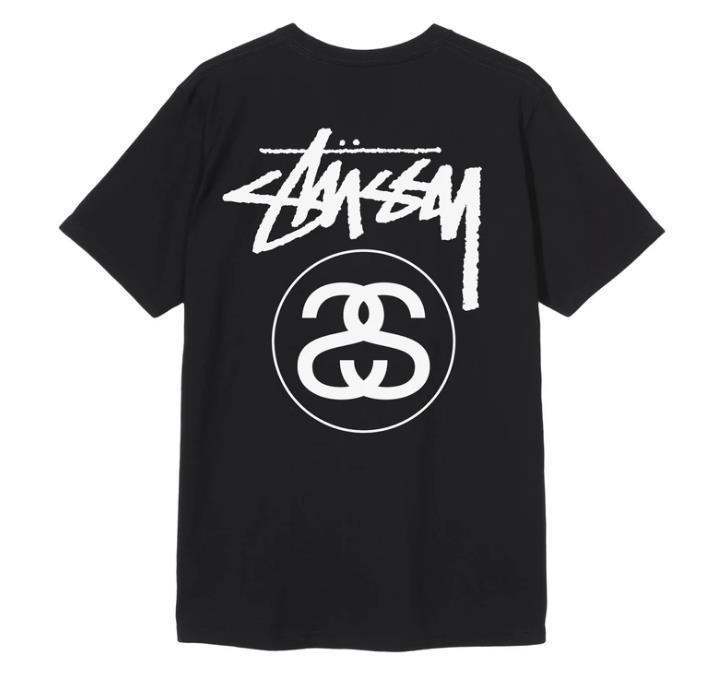 Stussy トレンドブランド ステューシー ダブルS ラウンドネック 半袖Tシャツ 購入後返品不可 国内スポット|undefined