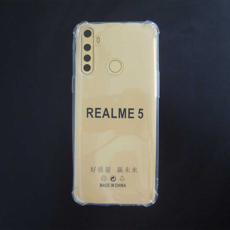 适用于oppoRealme5 1.0MM四角气囊硅胶透明手机壳Realme GT
