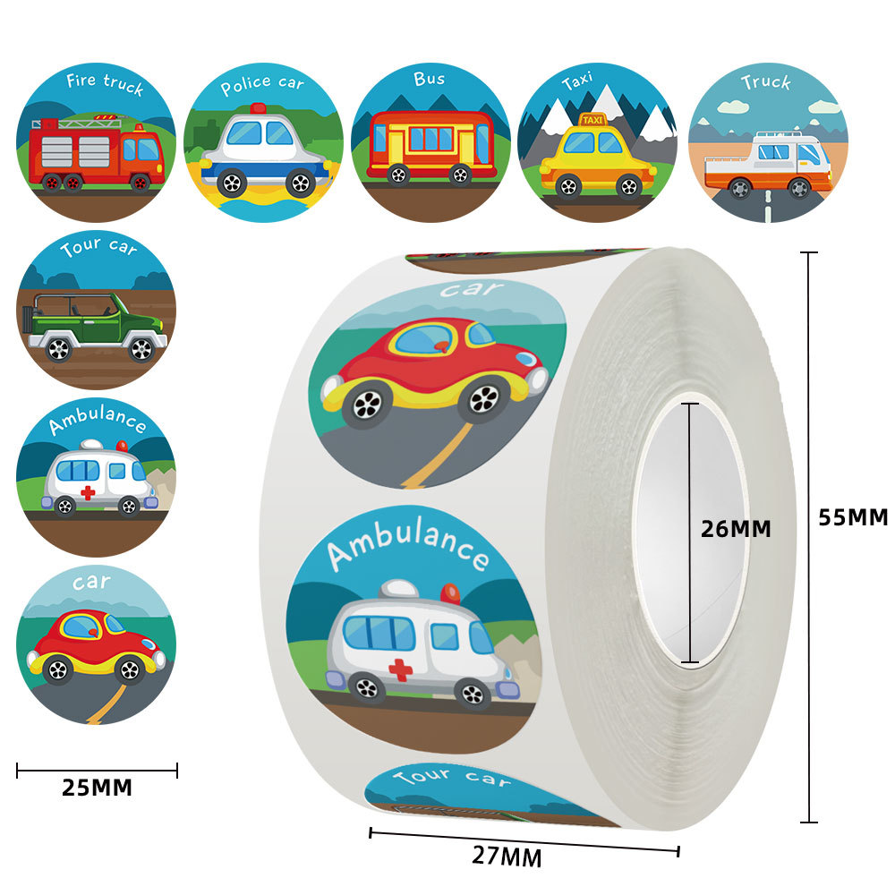 C229;25mm/500 pegatinas/rollo