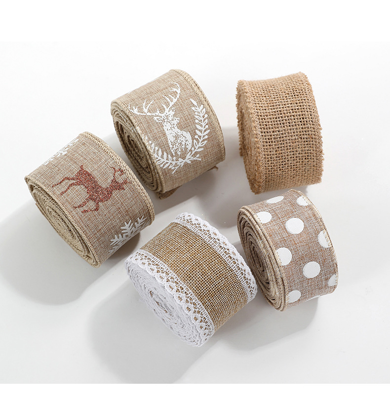 25g Weight Gift Wrapping Supplies Event & Party Supplies Christmas Chinoiserie Luxurious Solid Color Imitated Hemp Holiday Party Gift Wrapping Supplies Party Accessories