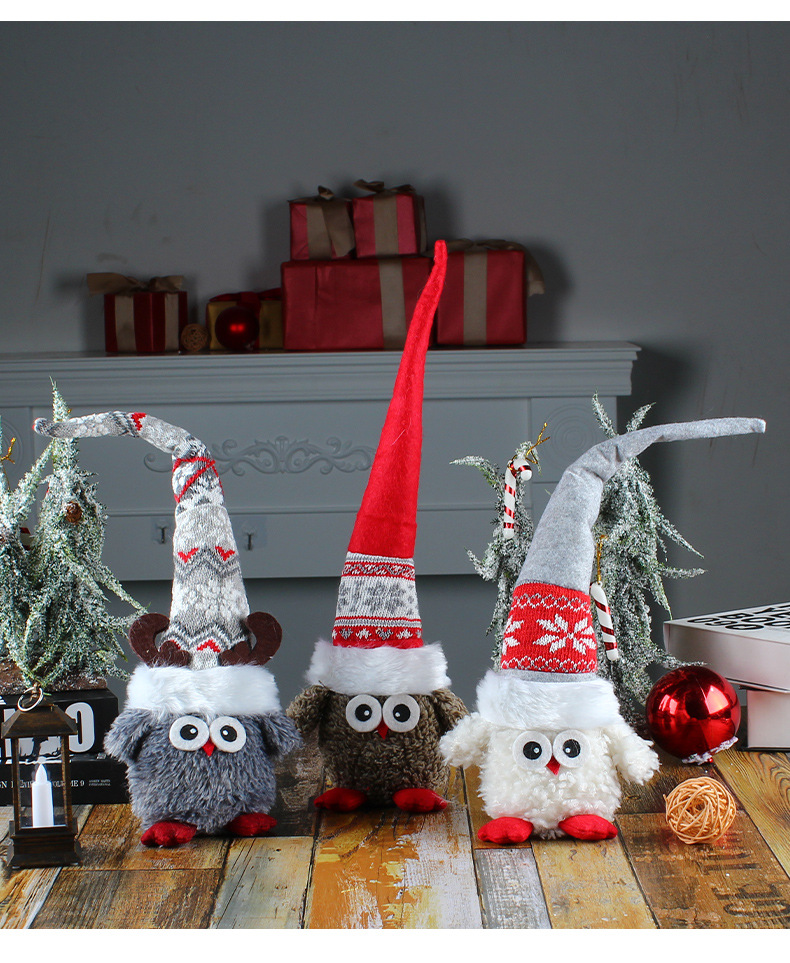 Christmas Cartoon Style Cute Owl Cloth Indoor Party Festival Doll display picture 1
