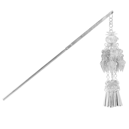 Miao handmade Miao silver hairpin ethnic minority style retro step tassel hairpin hairpin ancient style palace headwear for women