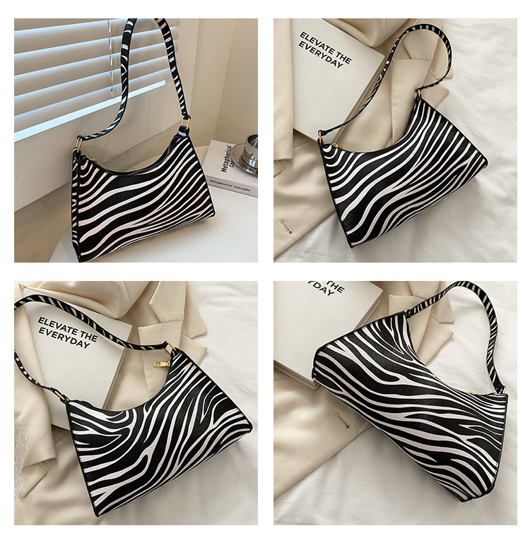 Zebra Leopard Striped One-shoulder Underarm Bag Wholesale Nihaojewelry display picture 2