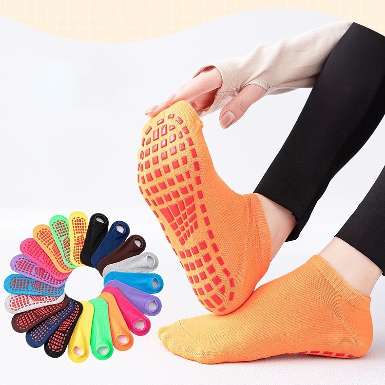 Cross-Border Boys and Girls Trampoline Socks for Adults and Children Silicone Non-Slip Floor Yoga Fitness Sports Short Climbing Socks