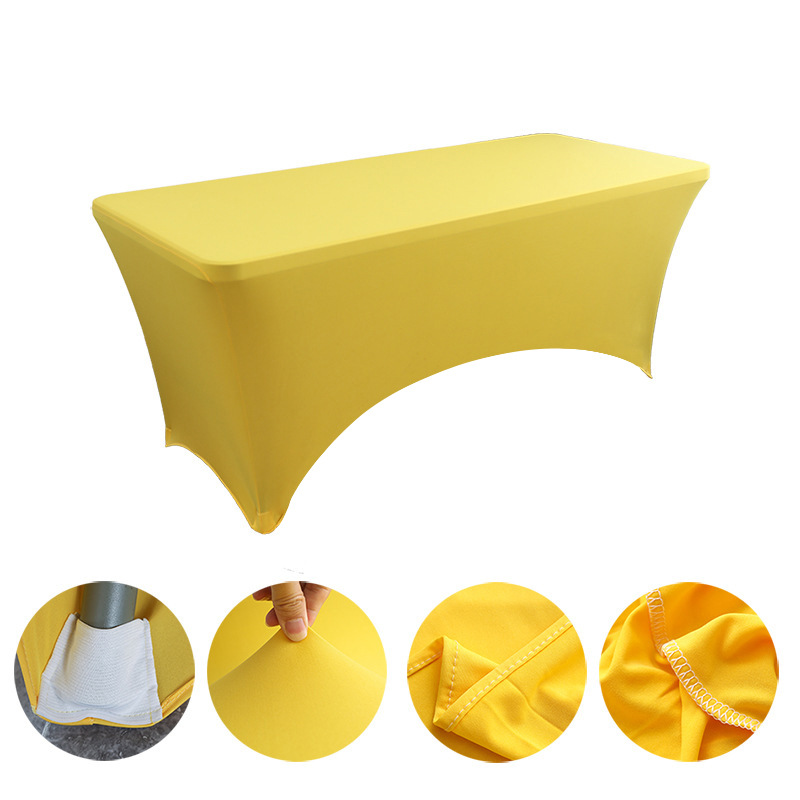 Mantel elástico cuadrado negro — decoración para restaurante, boda u hotel, grueso y de color sólido, venta al por mayor