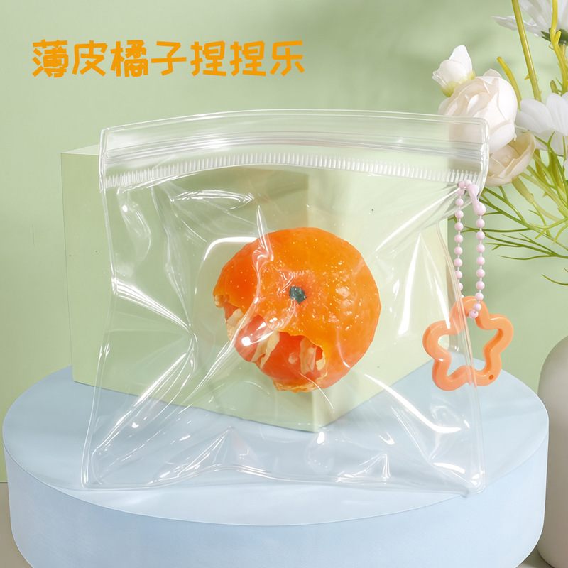 Tiktok Trending Realistic Food Simulation Peelable Orange Squeeze Toy Tpr Stress Relief Toy Soft Stress-Relief Gadget