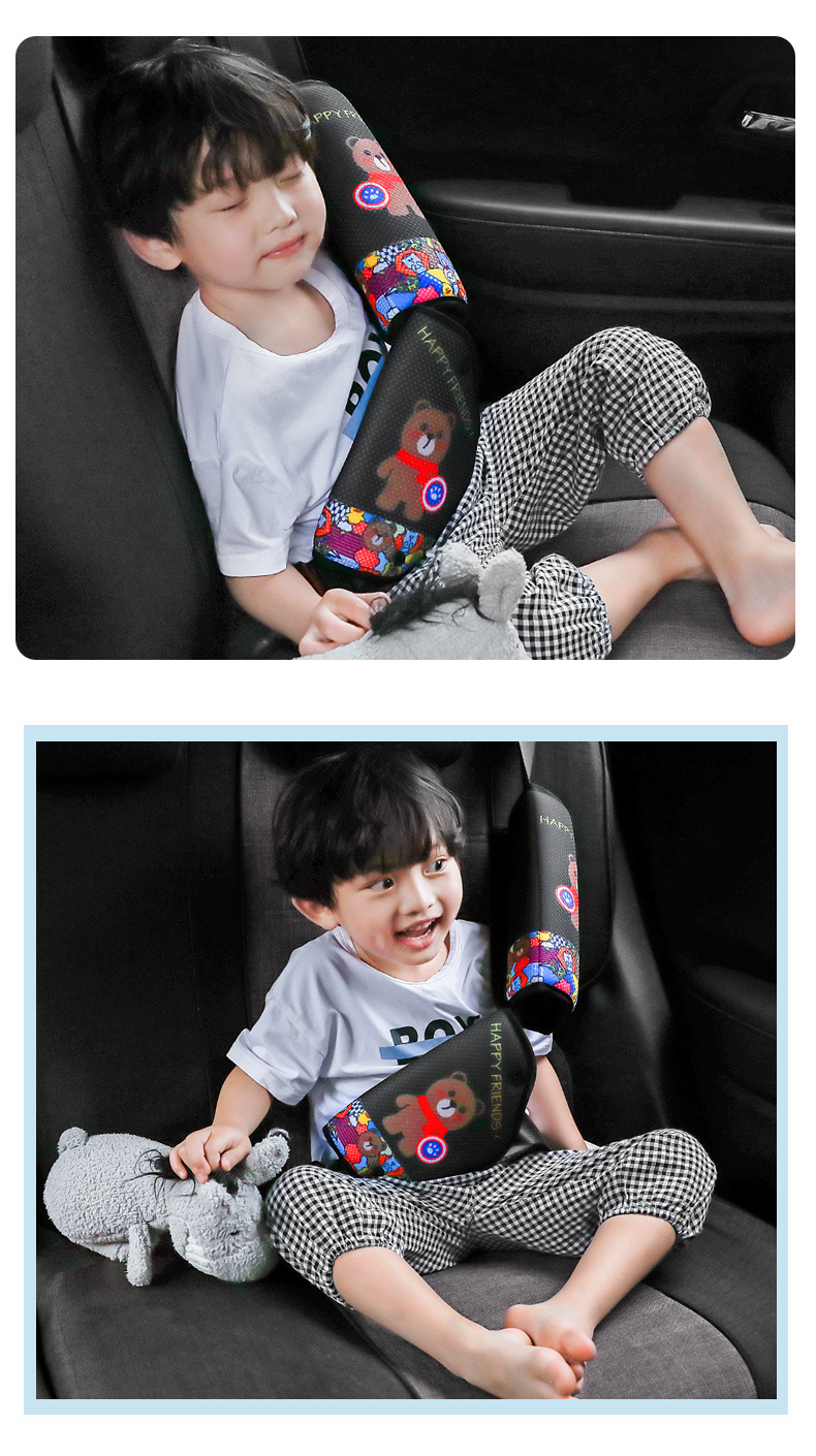 Children's Car Seat Belt Shoulder Cover Cute Car Anti-Leg Neck Fixing Adjuster Baby Car Safety Belt Cover