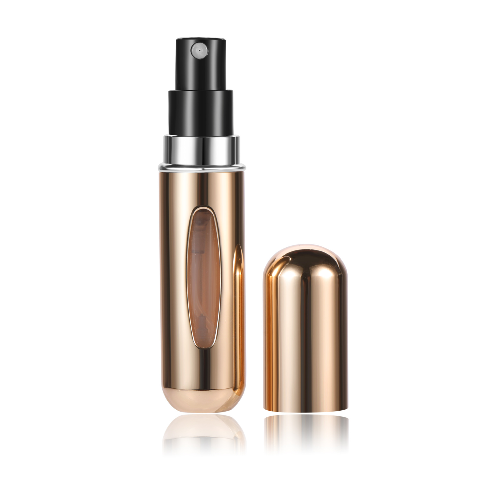 5ml de llenado inferior perfume sub-botella presionando botella de spray portátil de viaje sub-botella de líquido sub-contenedor botella cosmética