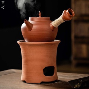 潮州砂铫壶煮水侧把红泥急须壶煮茶器家用功夫茶炭炉电陶炉煮茶-阿里巴巴