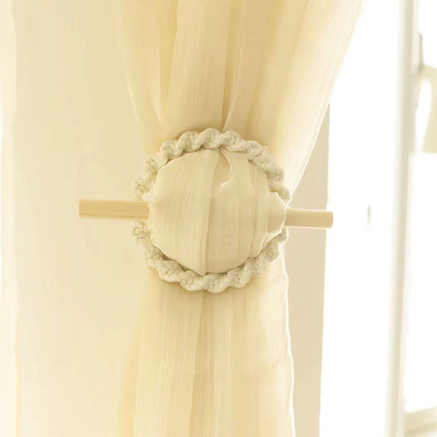 Круглые хлопчатобумажные веревки ручной работы с минималистичными занавесками с повязками на дверных занавесках Bohemian настенные шторы Отель B & B шторы с ремешками