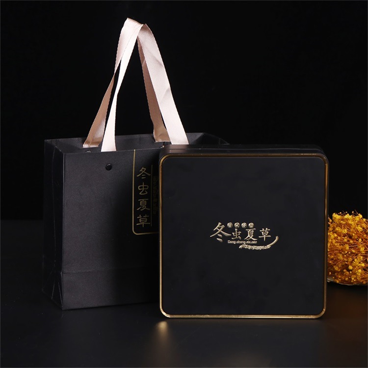 烫金广告礼品包装盒 创意翻盖参茸伴手礼盒 亚克力透明盒套装批发