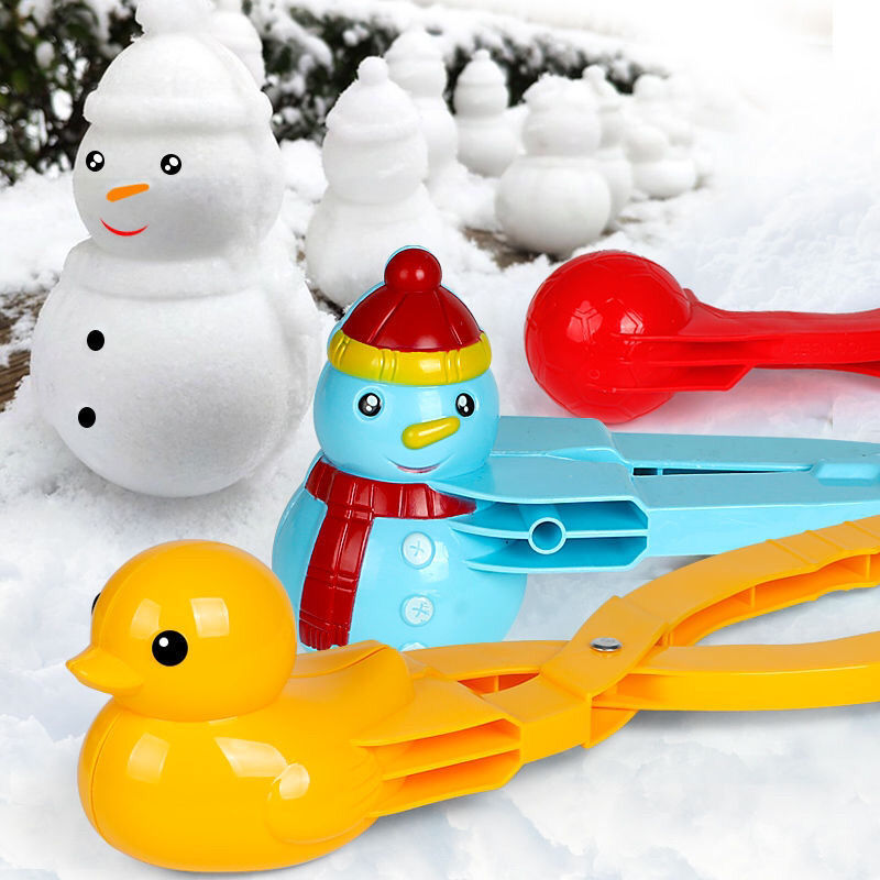 儿童雪球夹子爱心夹雪球器堆雪人模具玩雪工具雪打雪仗套装