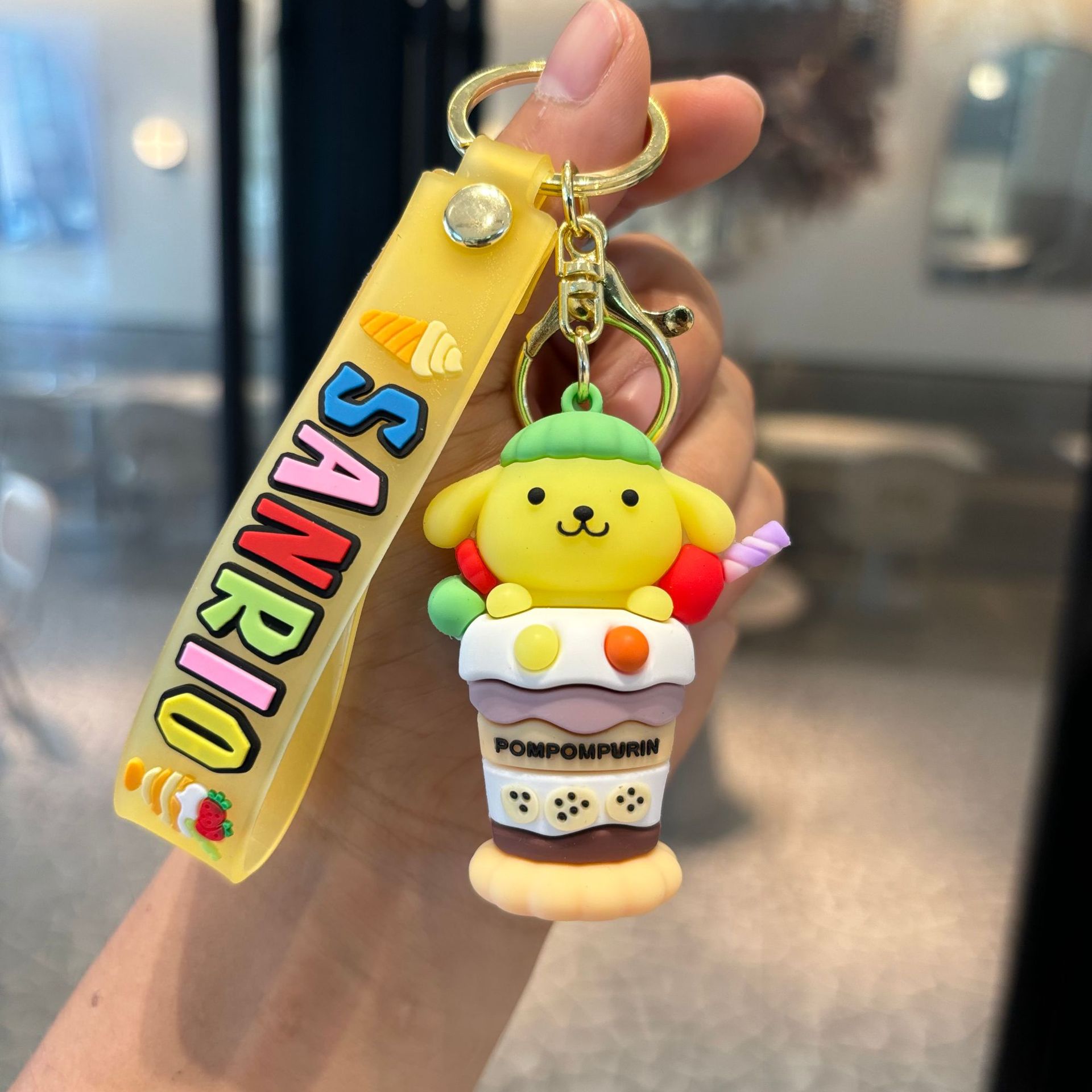 Sanrio serie de muñecas de pvc colgantes lindos pareja llavero de bebé agarrador pequeño regalo