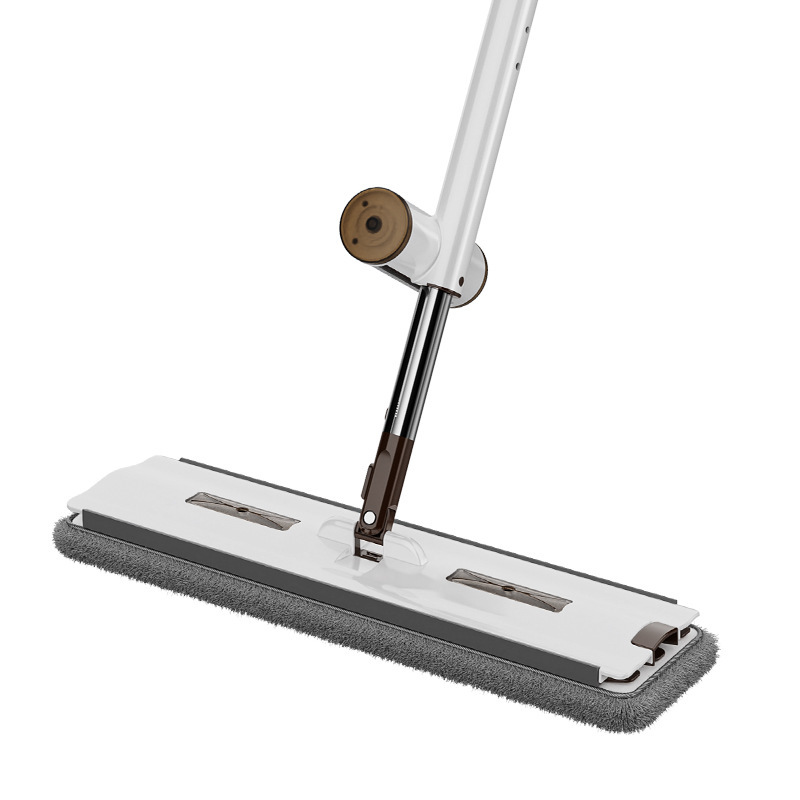 2024 nuevo trapeador doméstico un trapeador limpio sin lavado a mano plano perezoso tela de muelle absorción de agua seca y húmeda de doble uso trapeador artefacto