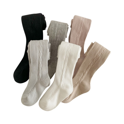 Girls' tights spring and autumn thin white underpants girls' baby socks children's underpants medium thick outerwear 
