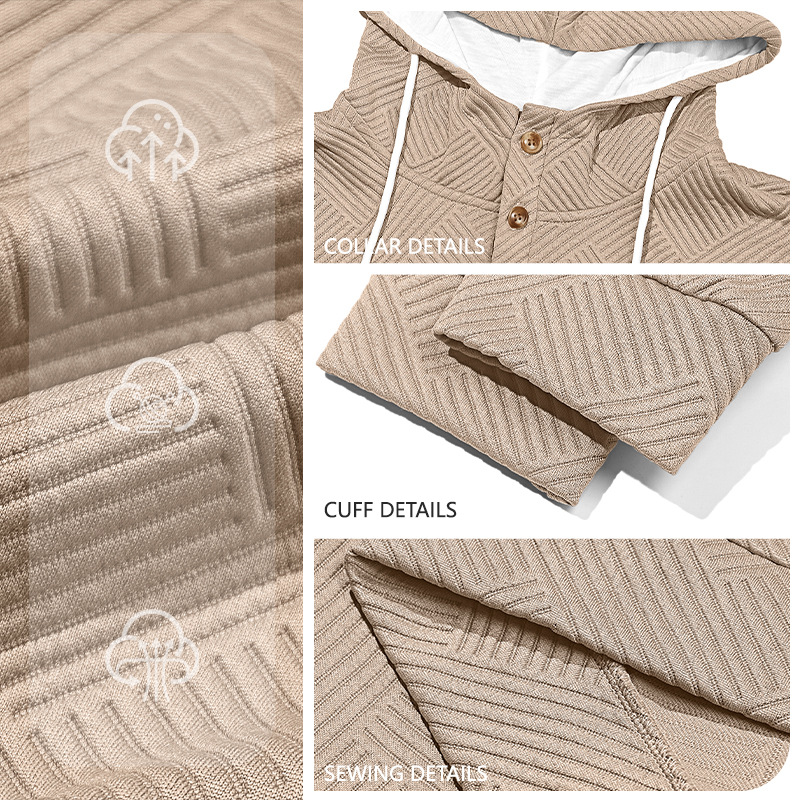 Transfronterizo americano suelto Henry chaqueta con tapa Amazon comercio exterior chaqueta con capuchón jacquard engrosado chaqueta de hombre