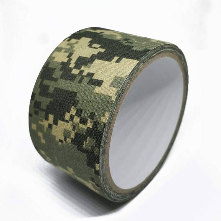 Cinta a base de tela de camuflaje Camuflaje biónico para exteriores de alta adherencia Camping verde militar impermeable de la jungla resistente al desgaste cinta de algodón
