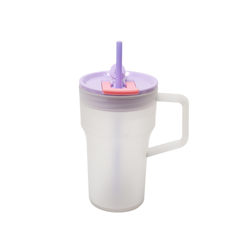 Nuevo alto valor de la cara de los estudiantes tazas de té de verano estilo coreano de gran capacidad mango taza de paja de plástico taza de agua de hielo