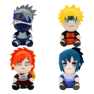 Мягкие игрушки Naruto сидячие: Наруто Какаши Саске Гаара