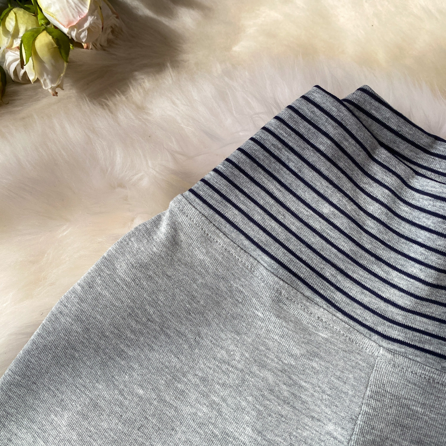Korean Style High-Waisted Striped Flared Pants Women's Slimming Elongating Summer Bottoms Simple Stylish Polyester Capris_ecoleips.com