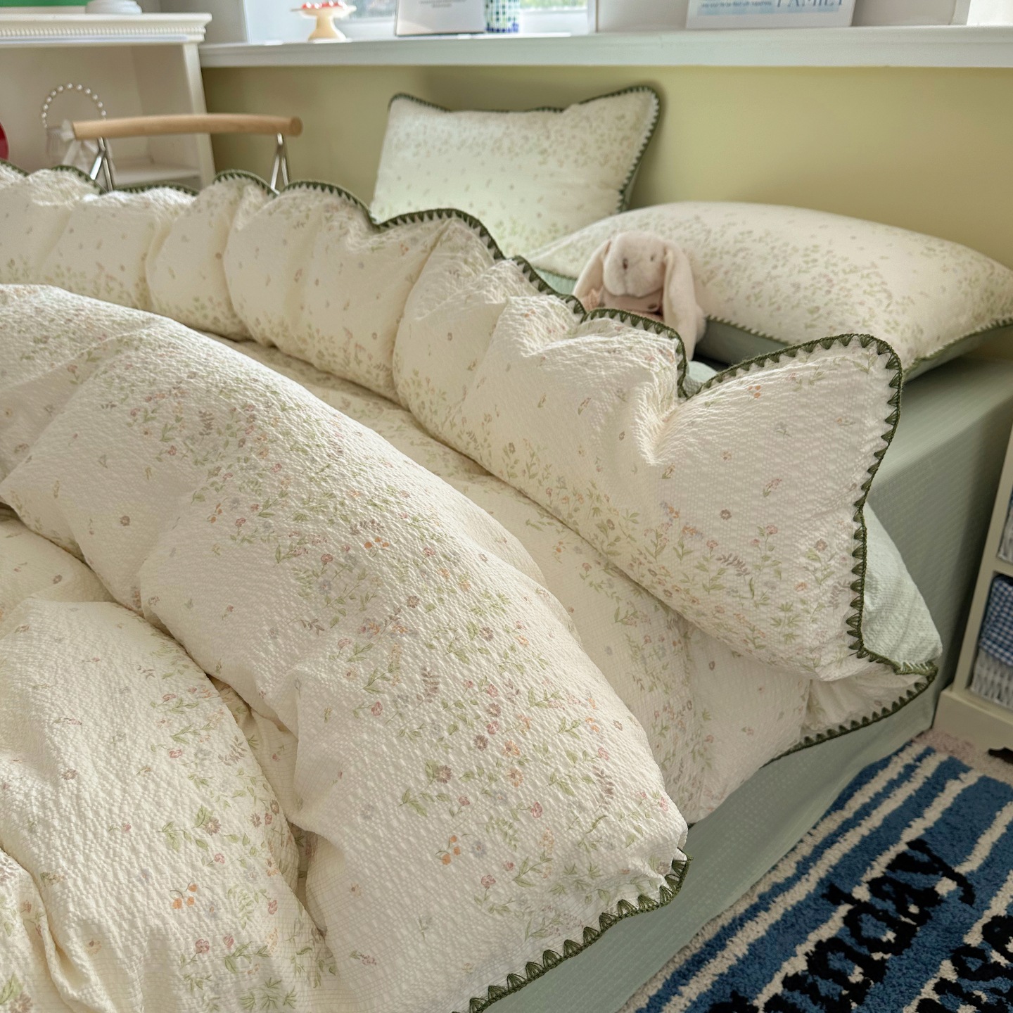 Madre y bebé clase A concha desnuda para dormir cuatro piezas set de algodón super suave sábanas pegajosas cubierta dormitorio de estudiantes set de tres piezas