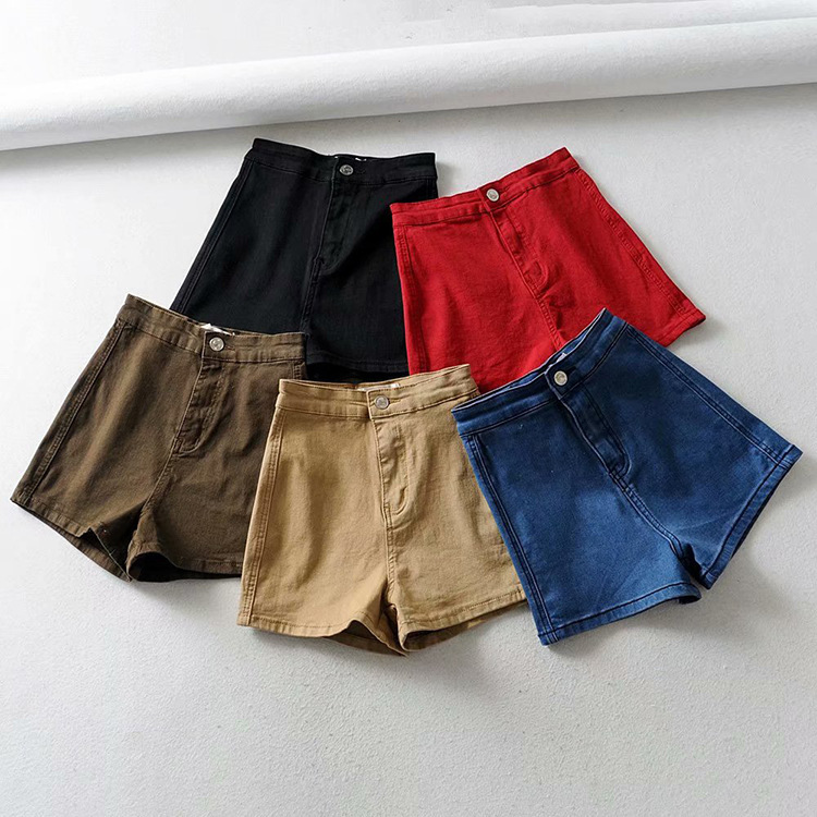 Mailin bird high waist casual tight Denim shorts women's summer European and American style street hipster new hip lifting stretch pants