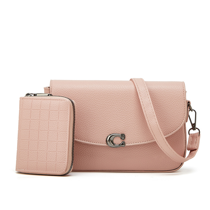 Bolso de mujer 2026 nuevo bolso de cuero suave portátil de hombro, bolso cuadrado simple de gran capacidad