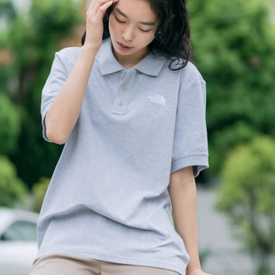 Korean and Japanese New Versatile Retro Simple Commuter Polo Shirt Nt3 Button Embroidered Lapel Couple T-Shirt