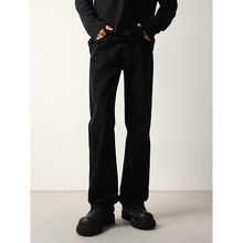 美式复古微喇弯刀牛仔裤男孩青少年直筒宽松休闲裤中学生高街长裤