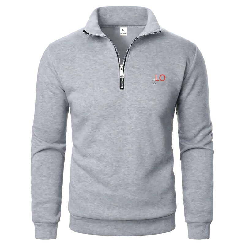 A Small Lo Casual Half-Zip Stand Collar Sweatshirt Trendy Simple Ultra-Soft Sweatshirt European Size Fleece Casual Wear A Small Lo Casual Half-Zip Stand Collar Sweatshirt Trendy Simple Ultra-Soft Sweatshirt European Size Fleece Casual Wear