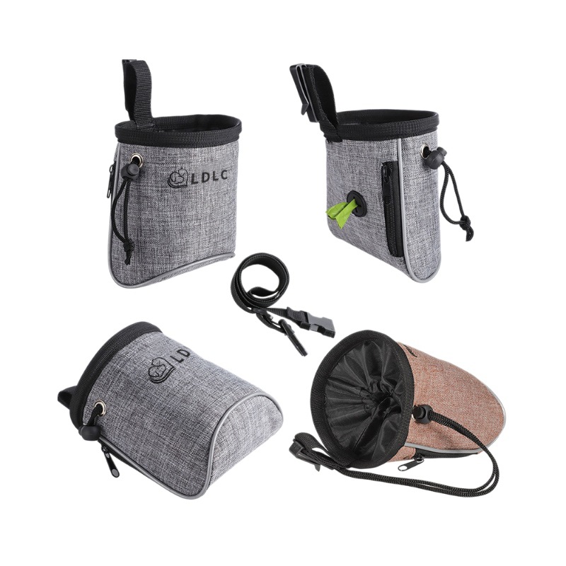 Amazon nuevo al aire libre para mascotas bolsa de merienda reflexivo perro caminando bolsa de merienda Oxford tela de entrenamiento profesional para mascotas bolsa de comida para perros