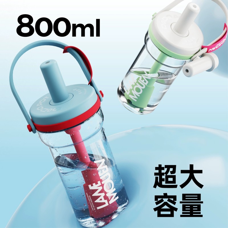 LaneMouen ストローカップ 大容量ウォーターカップ 女性用 ポータブルスポーツカップ ティーカップ 高温耐性|undefined