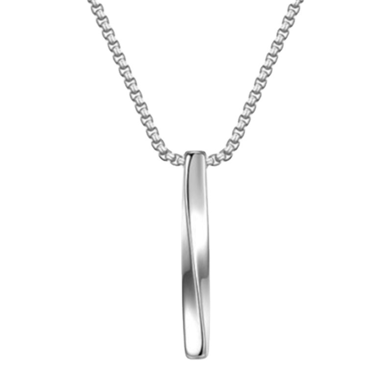 Collier pendentif mobius moderne pour homme en acier inoxydable_voghion.com