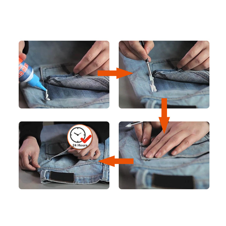 跨境热销衣物修补胶衣裤胶织物缝补布料粘接胶 SEW GLUE LIQUID