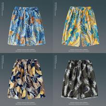 夏季花短裤男宽松大码夏威夷沙滩裤大裤衩潮牌速干外穿情侣五分裤