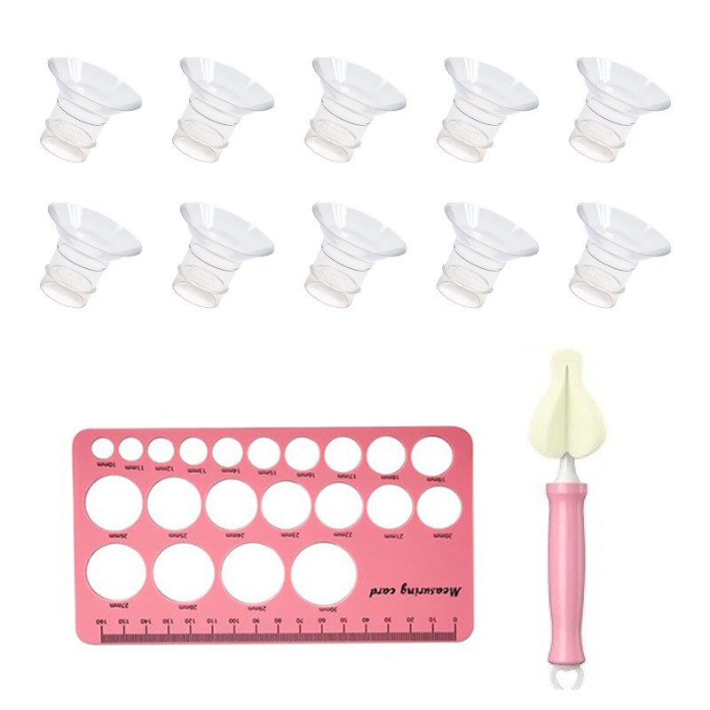 Cross-Border Amazon Flange Breast Pump Nipple Shield Diameter Converter Silicone Nipple Flange Breast Pump Breast