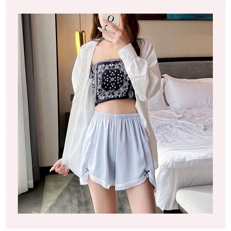 Safe trousers (Langsha), летние кружевные защитные трусы, тонкие леггинсы-шорты, больших размеров