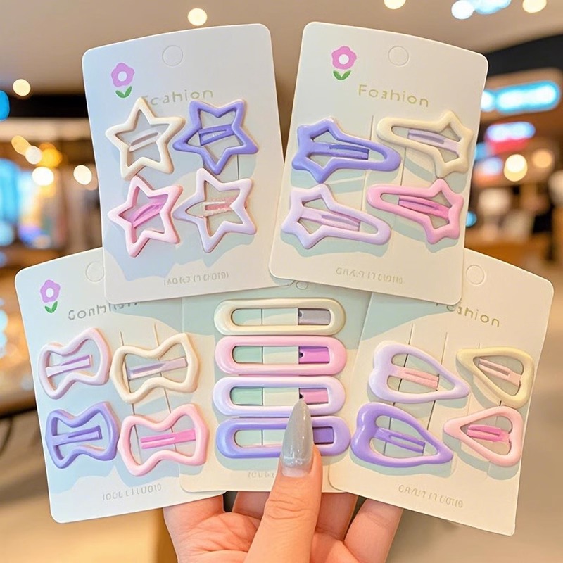 Niños estrellas clip para el cabello mujeres 2025 nuevo bebé clip BB cabello roto no lesiones clip para el cabello lateral ceja clip para la cabeza