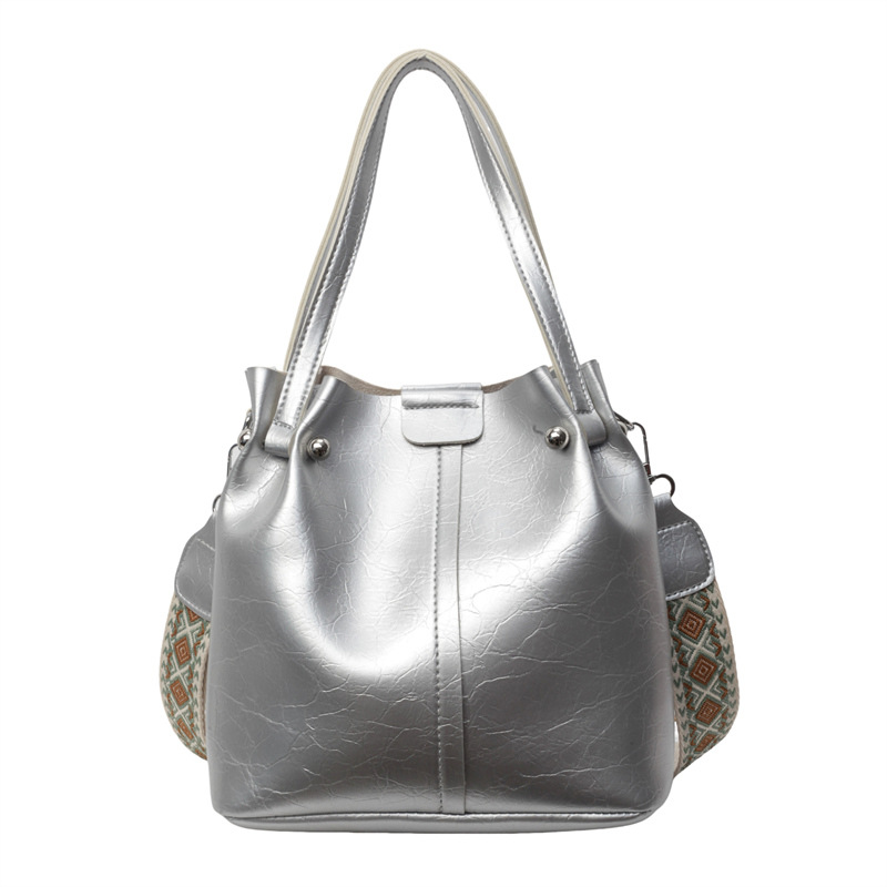 Bolso de moda coreano para mujeres 2024 verano nuevo bolso de hombro casual versátil nicho bolso de cubo de moda