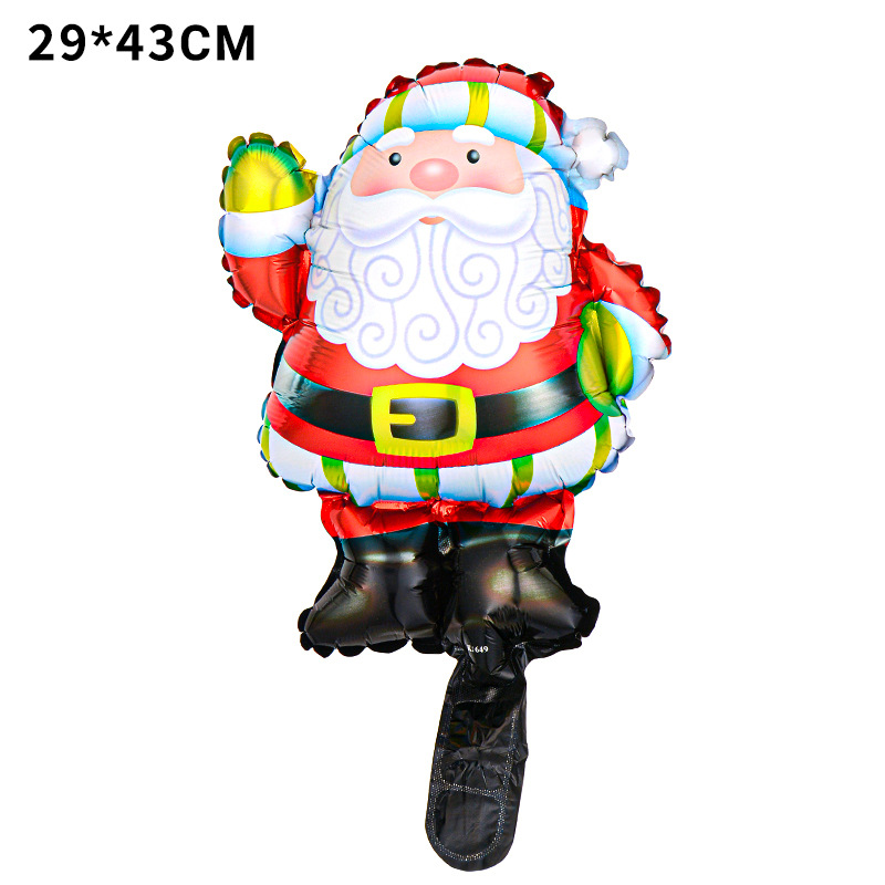 Mini dibujos animados Navidad globo de forma especial decoración de fiesta de Navidad dibujos animados Navidad película de aluminio globo suministros de empuje