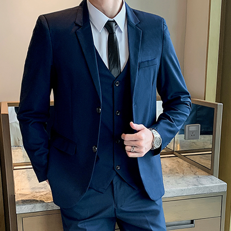 Primavera y otoño nuevo pequeño traje de estilo coreano de los hombres traje slim fit hombres jóvenes más tamaño traje chaqueta tendencia de negocios