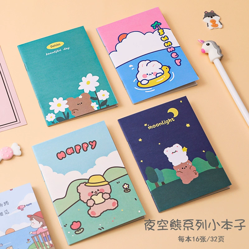 Cartoon book, stationery, small handheld notebook for students