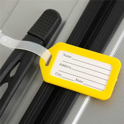 Travel plastic luggage tag luggage box hanger suitcase bag label card holder boarding sleeve anti-loss strap