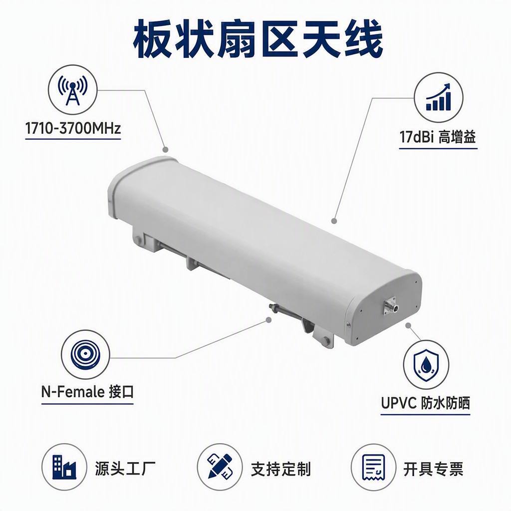 定 制基站天线 4G LTE板状蜂窝天线 1710-3700MHz高增益17dBi