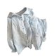French Style Elegant Doll Collar Long Sleeve Pajamas Women's Spring and Autumn 2025 New Niche Cardigan Trousers Home Clothes Two-piece Set