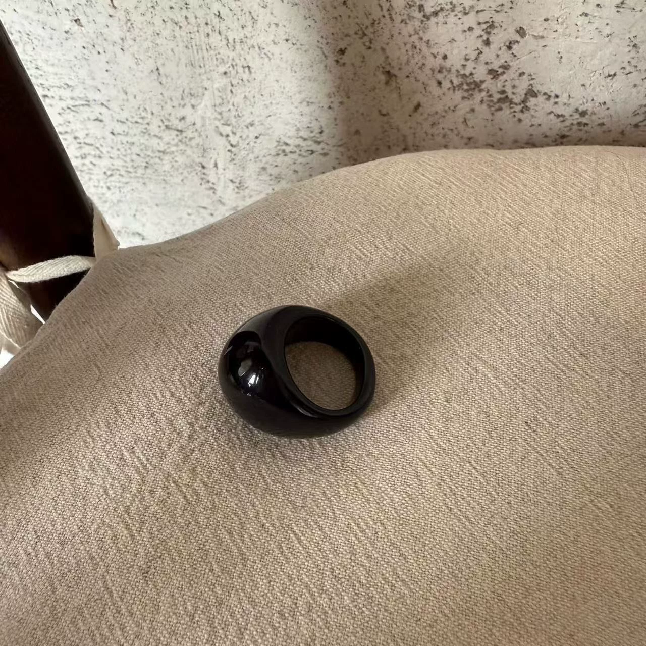 Кольцо (Korea ACC) Acrylic One-Size Chunky Ring для указательного пальца, цветной мраморный узор