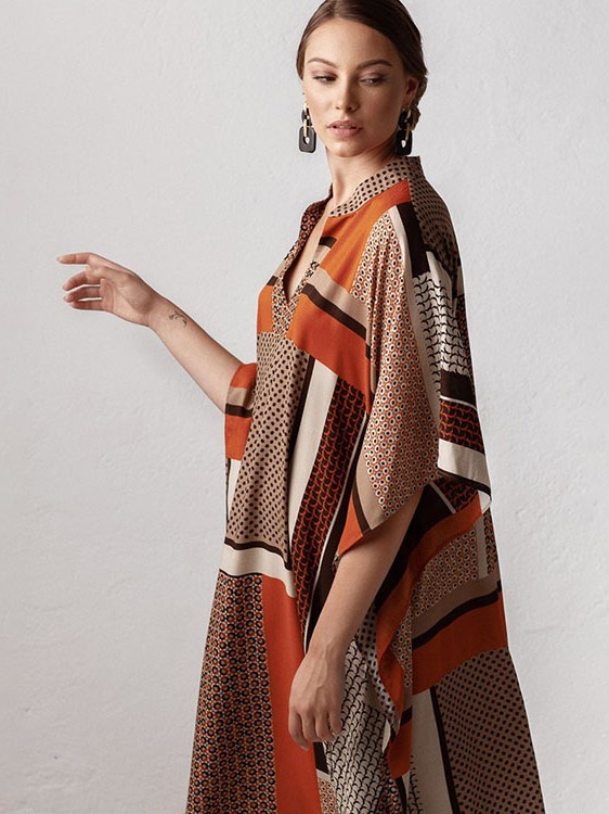 Transfronteriza Amazon playa blusa posicionamiento impresión collar de pie traje de vacaciones bikini camisa de protección solar 5D28