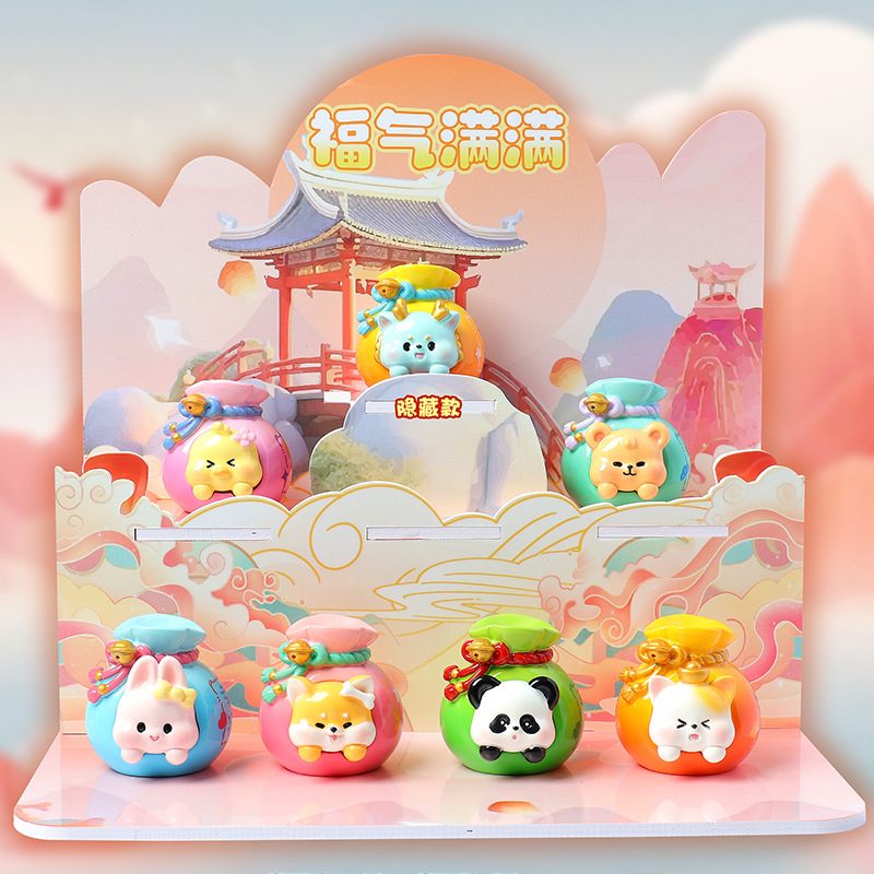 축복이 가득한 새로운 귀여운 애완동물 블라인드 박스 귀여운 재미있는 피규어 홈 데스크탑 장식품 학생 선물 공장 직접 판매